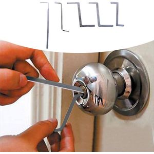 5 stks Slotenmaker Lock Pick Set Rvs Dubbele Rij Spanning Removal Haken Lock Picks Lockpick