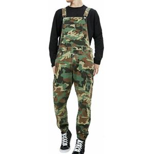 Mode Mannen Denim Overalls Slabbetjes Jumpsuits Camouflage Moto Biker Band Broek Casual Mannen Broek Casual Cargo Broek