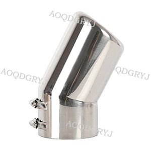 Chrome Rvs Uitlaatdemper Tip Tail Keel Liner Trim 1Pcs Voor Toyota Land Cruiser LC200
