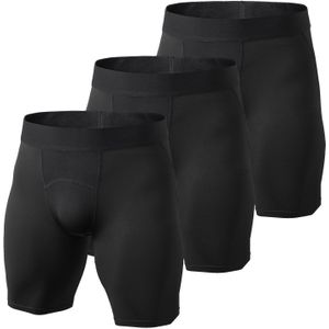 3 Pack Mannen Sport Ondergoed Ademende Boksen Slips Mannen Compressie Shorts Fitness Fietsen Sneldrogende Stretch Shorts