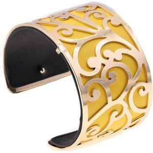 Verwisselbare Omkeerbare Armband Voor Vrouwen Met Goud Kleur Bloem Vormige Lederen Manchet Armband Charm Armband Femme Bigoux