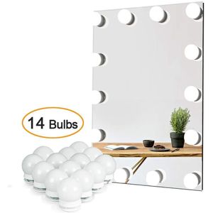 Make-upspiegel Led-lampen Kit Usb-poort Opladen Cosmetische Verlichte Make-Up Spiegels Lamp Verstelbare Helderheid Lichten
