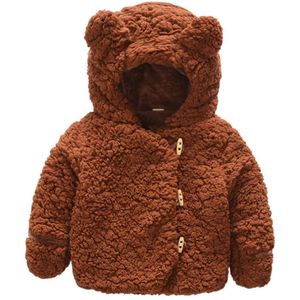 Pasgeboren Baby Winter Warme Jas 0-3T Baby Lamswol Hooded Peuter Uitloper Cartoon Thicken Windbreaker Baby jongens Meisjes Jas