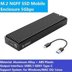 Orico Lsdt M.2 Solid State Drive Mobiele Case Hdd Case Met Usb-kabel Pouch M2PV-C3 10/5Gbps m.2 Nvme Ssd Behuizing Type-C