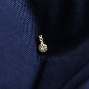 9 K Solid Gold Dainty Crystal Hanger Charm Victoriaanse Royal Stijlen Sieraden Minimale Bruid Bruidsmeisje Liefde