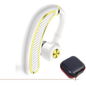 K21 draadloze hoofdtelefoon Bluetooth Headset Oor Haken Sport Oortelefoon voor telefoon handsfree Hoofdtelefoon met lader doos volumeregeling