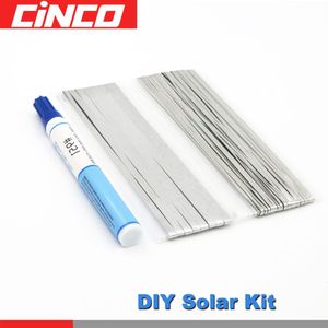 DIY Solar Kit 66ft Tabben TabWire + 6ft PV Lint Bus draad + 1 pc 951 Solderen Rosin Flux Pen solderen Zonnepaneel kester