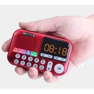 Pocket Radio Fm Radio Mini Draagbare Oplaadbare Radio Ontvanger Speaker Ondersteuning Usb Tf Card Muziek MP3 Speler