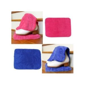 30x5 0 Cm/11.8X19.7 Inch Ultra Zachte Ice Skate Cover Reinigingsdoekje Ruitenwisser Knit Blue Roze Set van 2