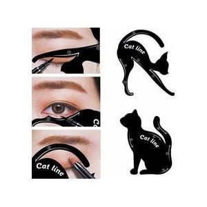 Beauty Wenkbrauw Mold Stencils 2Pcs Vrouwen Kat Lijn Pro Eye Make-Up Tool Eyeliner Stencils Template Shaper Model Voor Vrouwen meisje
