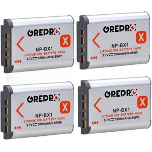 1860Mah Batterij Pack Met NP-BX1 Oplader Voor Sony NP-BX1, Np BX1 Batterij, HX300 HX400 HX50 HX60 GWP88 AS15 WX350 Dsc RX1 RX100