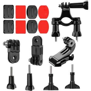 16 In 1 Action Camera Rijden/Parachute/Zweefvliegen Set Voor Osmo Pocket Gimbal Actie Camera Accessoires (Platte arc Base + J Mount + Bicycl