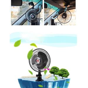 12V 8 Inch Voertuig Draagbare Ventilator Auto Desk Zuignap Fan Roterende Beugel Ventilator Mini Airco