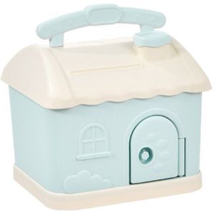 Kids Mooie Plastic Huis Spaarpot Speelgoed Brain Training Draagbare Financiële Speelgoed Kinderen Brief Vormige Play Set A2UB