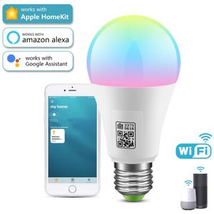 Tuya/Homekit Smart Led Lamp Rgbw/Rgbww Wifi Dimbare Discolour Gloeilamp E27 Siri Stem App Controle Alexa google Smart Home