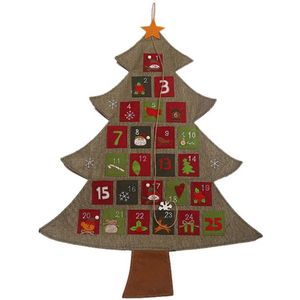 Kerst Advent Kalender Opknoping Xmas Countdown Kalender Kerst Decoraties Voor Huis Gelukkig Nieuwjaar Decor