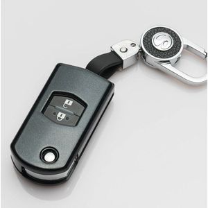 Mode Kleurrijke Auto Folding Key Case Cover Voor Mazda 2 3 6 CX5 CX-7 CX-5 RX8 MX5 Auto Afstandsbediening Sleutel beschermen Shell Sleutelhanger Ring