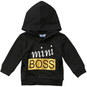 Pasgeboren Baby Jongen Meisje Peuter Mini Boss Hoodie Hooded Tops Romper Jumpsuit Outfits Kleding