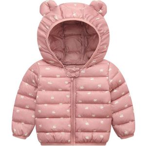 Citrus Leuke Herfst Winter Kleding Kinderen Dunne En Lichte Katoenen Donsjack Baby Jongens Cartoon Kapmantel Oor uitloper