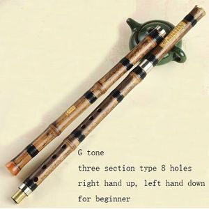 Chinese Verticale Bamboe Fluit Paars Bamboe Xiao Muziekinstrument F Tone Beginner 8 Gaten G Sleutel