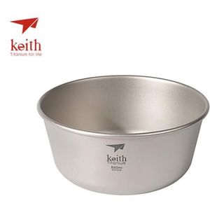 Keith 550 Ml Titanium Kom Ultralight Camping Reizen Servies Enkele Muur En Dubbele Muur Pure Titanium Kommen Voor Kiezen