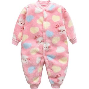 Romper Pasgeboren Kids Baby Meisje Jongen Kleding Fleece Warm Romper Jumpsuit Zachte Pyjama Jumpsuit Playsuit Kleding Outfit 0-18 maanden