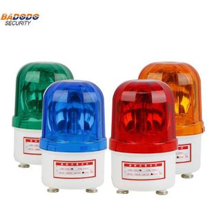 AC220V DC12V 24V Roterende Alarm waarschuwing Lamp licht geel blauw rood groen kleur 100dB geluid met magnetische beugel
