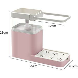 Multifunctionele Keuken Schoonmaken Combinatie Rack 3 In 1 Zeepdispenser Keuken Spons Houder Handdoek Houder MSU88