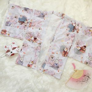 Mode Bloem Print Kimono Jas Japanse Traditionele Haori Top Kawaii Meisjes Sakura Warrior Streetwear Yukata Kat Leuke Vest