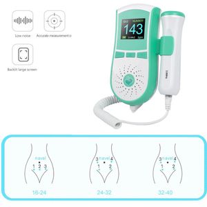 Doppler Foetale Hartslagmeter Thuis Zwangerschap Baby Foetale Geluid Hartslag Detector Доплер Для Беременных Voor Zwangere Vrouwen