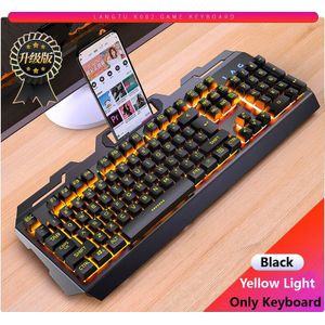 Gaming Toetsenbord En Muis Bedraad Metalen Toetsenbord Rgb Backlight Toetsenbord Muis Combo Set Gamer Kit 4000Dpi Stille Gaming Muis set