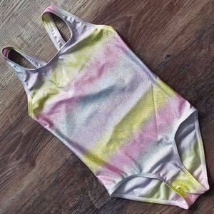 Meisjes Badpak Een Stuk Badmode 3-10 Jaar Kinderen Badmode Shining Silver Stempelen Meisjes Badpak Monokini Beachwear