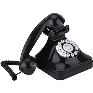 WX-3011 Retro Telefoon Vintage Zwart Multifunctionele Plastic Huistelefoon Retro Draad Vaste Telefoon Voor Home Office Gebruik