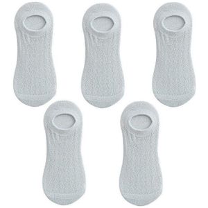 5 Pairs Womens Effen Kleur Mesh Sokken Lente Zomer Koele Ademende Dunne Boot Sokken Dames Antislip Onzichtbare Sokken naakt Sokken
