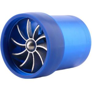 Auto Luchtinlaat Turbonator Dubbele ventilator Turbine Super Lader Gas Fuel Saver Turbo fit voor alle voertuigen met intake 65 mm-74mm