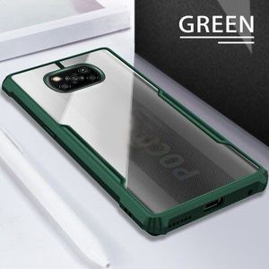 Clear Luxe Shockproof Behuizing Voor Xiaomi Poco X3 Case Transparant Pc + Silicagel Back Cover Ultra Thin Voor Xiaomi X3 nfc Gevallen