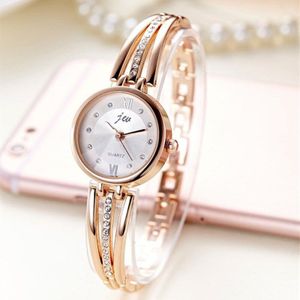 Jw Rose Gold Quartz Horloge Vrouwen Luxe Roestvrij Stalen Armband Horloges Ladies Dress Crystal Horloges Relogio