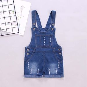 IENENS Klassieke Meisje Shorts Overalls Zomer Baby Meisjes Jeans Tuinbroek Kind Kids Jongen Peuter Soft Denim Broek Broek