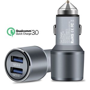 QC 3.0 Dual USB Auto Oplader Snel Opladen 3.0 5 V/3A 9 V/2A 12 V/ 1.5A voor voor Xiaomi iPhone X 7 Samsung Android iOS Telefoon Opladen