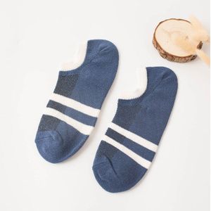 Klassieke Mannen 2 Twee Gestreepte Katoen Outdoor Sport Mesh Ademende Sokken Slippers Retro Oude School Hiphop Skate Korte Fietsen Sokken