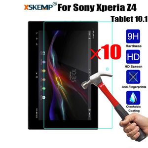 XSKEMP 10 Stks/partij 9 H Real Gehard Glas Voor Sony Xperia Z4 Tablet 10.1 SGP771 Ultra Clear 0.3mm Glossy LCD Screen Protector Film