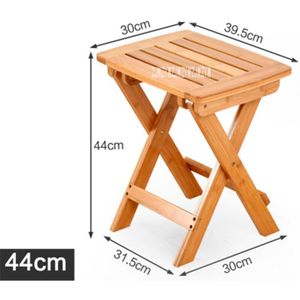 Moderne Eenvoudige Draagbare Vouwen Bamboe Kruk Hoge Massief Houten Kleine Bench Outdoor Viskrukje Huishouden Vierkante Kruk