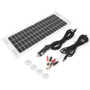 18V 5W Solar Externe Batterij Oplader Auto Zonnelader Flexibele Monokristallijn Silicium Met 3 Meter Oplaadkabel