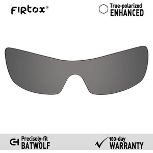 Firtox True UV400 Gepolariseerde Lenzen Vervanging Voor-Oakley Batwolf OO9101 Zonnebril (Compatiable Lens Alleen)-Zwart