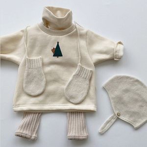 Herfst Winter Fleece Trui Voor Baby Jongens Warme Kerst Tops Kerstboom Sweatshirt Voor Kinderen Baby Meisjes Kleding