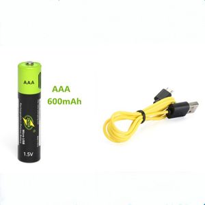 ZNTER 1.5V AAA oplaadbare batterij 600mAh USB AAA oplaadbare lithium polymeer batterij snel opladen via Micro usb-kabel