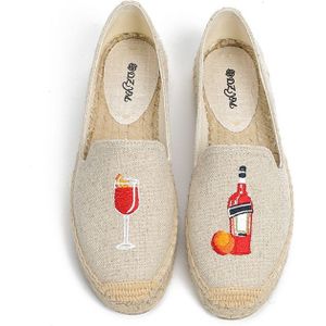 DZYM Lente Zomer Canvas Espadriles Oranje Sap Cup Linnen Vrouwen Loafers Vlas Hennep Mocassins Visser Schoenen Linnen Klimplanten