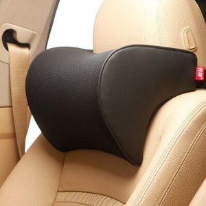 PU Leer Mesh Auto Hoofdsteun Nekkussen Geheugen Cotoon Auto Seat Hoofd Rest Ademend Nek Ondersteuning Interieur Accessoires