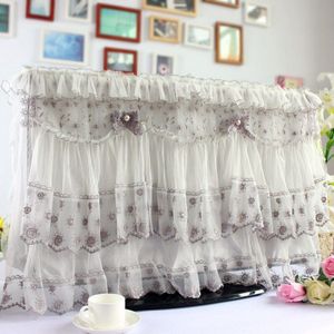 32 -55 Inch Tv Cover Decoratieve Kap Decoratie Kant Gordijn Decor Voor Flat Screen Hd Led Lcd Plasma Tv 6 Maten