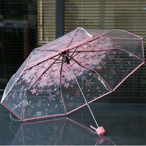 Transparant Clear Paraplu Kersenbloesem Paddestoel Apollo Sakura 3 Fold Paraplu